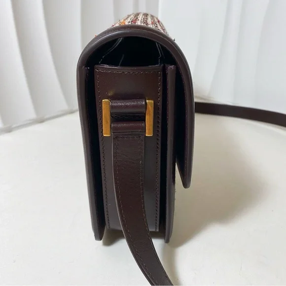 YSL Saint Laurent Tweed & Leather Solferino Shoulder Bag - Picture 4 of 11